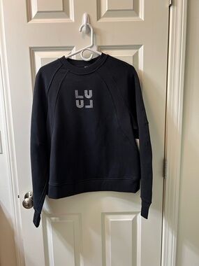 lululemon athletica Black Crewneck with jeweled logo.